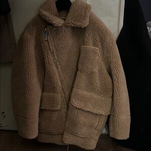 Brandon Blackwood Tan Sherpa Jacket